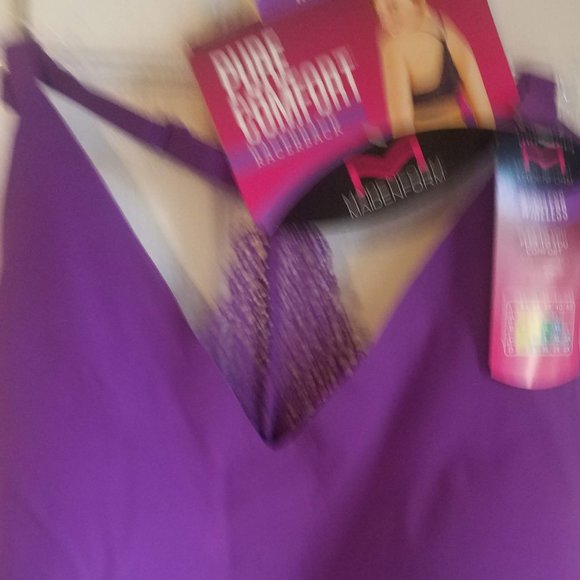 Brand New Purple Maidenform Wireless Racerback Bra - Picture 4 of 5